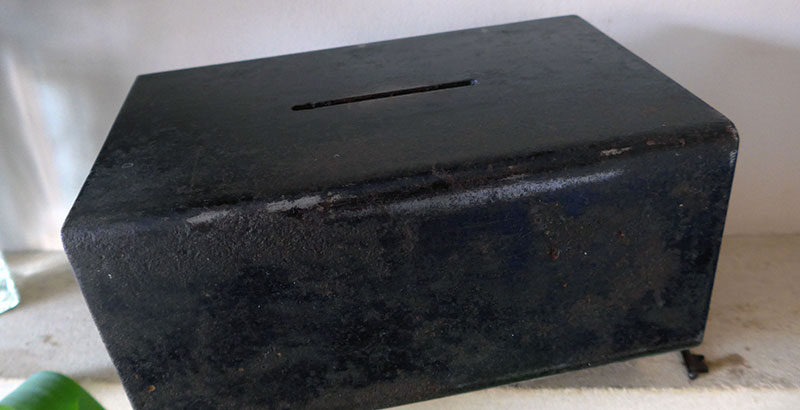 Vintage Metal Church Doanations Box