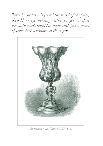 Charles Baudelaire Three Horned Heads poetry print