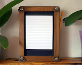           Notepad Holder, Repurposed Tennis Racket Press Frame