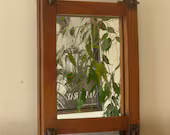 Upcycled Tennis Racket Press Frame Mirror